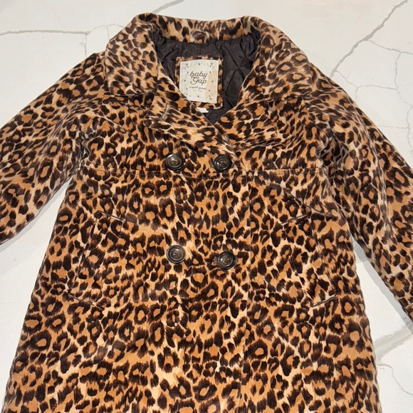 Toddler Girls Baby Gap Leopard Winter Pea Coat 5T - Picture 1 of 4
